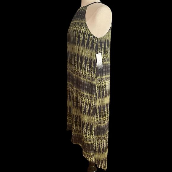 Kenzie NEW Midi Maxi Dress Sz S Tassel Ties Keyhole Halter Sleeveless Lined Ikat - Picture 5 of 12